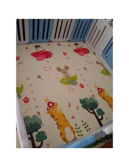 Сгъваемо детско килимче за игра, топлоизолиращо 150x180x1cm Превозни средства  и Животни в самолет