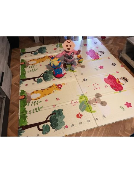Сгъваемо детско килимче за игра, топлоизолиращо 150x180x1cm Превозни средства  и Животни в самолет