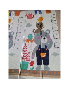 Сгъваемо детско килимче за игра, топлоизолиращо 180x200x1cm - Мече и Лунапарк 2