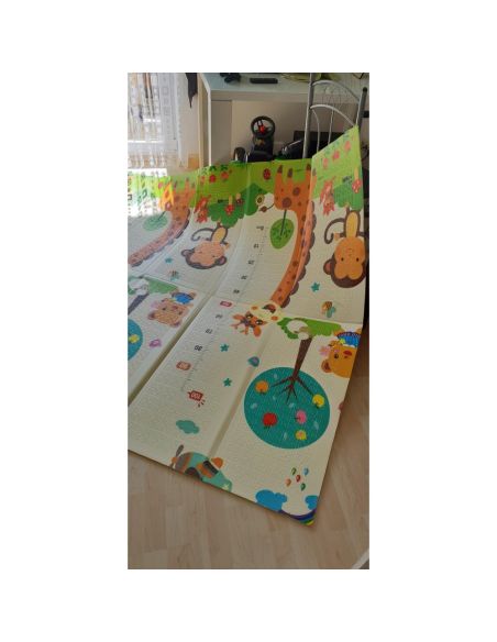 Сгъваемо детско килимче за игра, топлоизолиращо 180x200x1cm - Жираф и Цифри