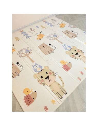 Сгъваемо детско килимче за игра, топлоизолиращо 180x200х1см - модел Лисица и Тигър