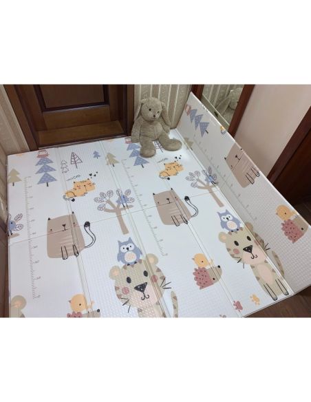 Сгъваемо детско килимче за игра, топлоизолиращо 180x200х1см - модел Лисица и Тигър