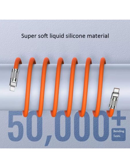 USB кабел със силиконово покритие Type C към Type C