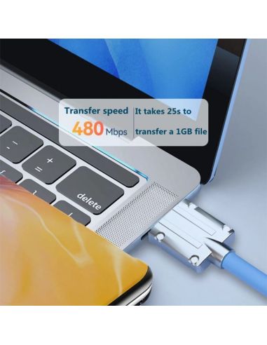 USB Type C към Type C кабел с LED индикатор и 120W мощност