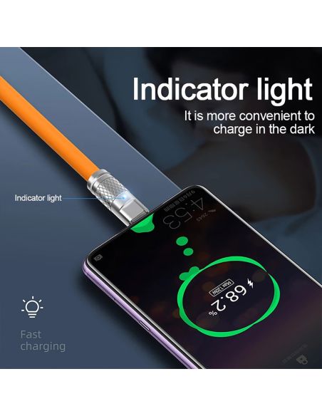 USB Type C към Type C кабел с LED индикатор и 120W мощност Series