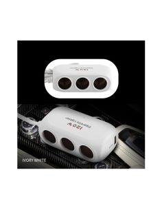Троен разклонител за запалка за кола и 2 USB 2