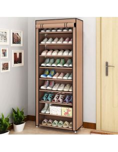 Шкаф за обувки с 9 реда 160x60x30см. Бежов