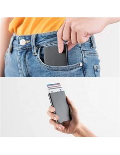 Картодържател с RFID Защита за Безконтактни Карти - Алуминиев 2
