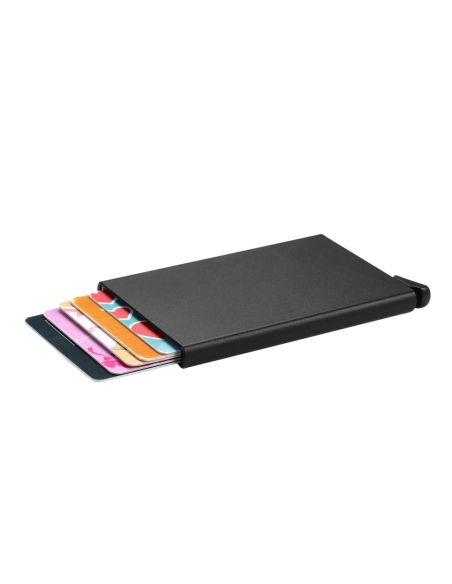 Черен Картодържател с RFID Защита за Безконтактни Карти - Алуминиев