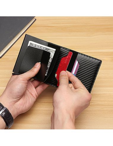 Портфейл с rfid защита - Карбонов