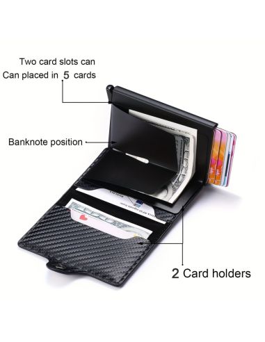 Портфейл с rfid защита - Карбонов
