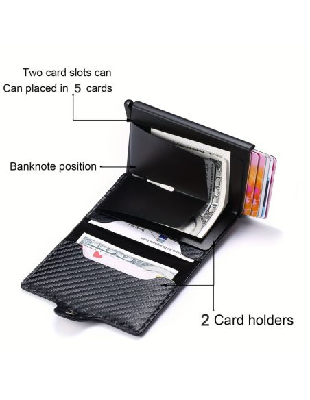Портфейл с rfid защита - Карбонов