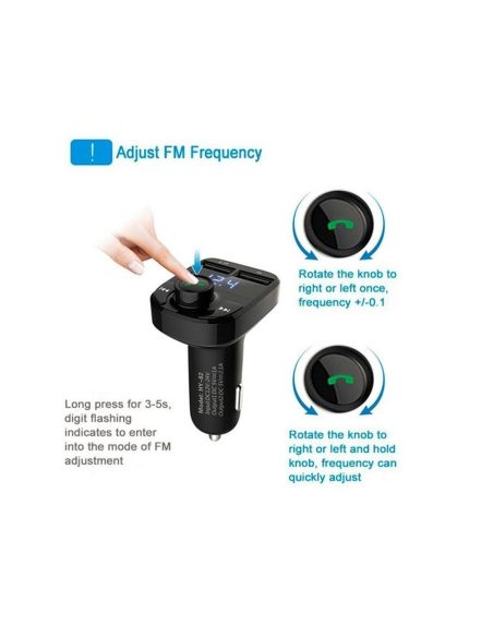 FM Трансмитер  Bluetooth, USB, FM аудио предавател, MP3 плейър, Handsfree