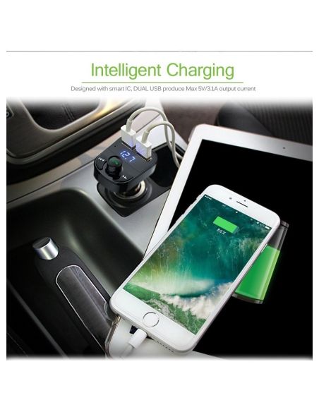 FM Трансмитер  Bluetooth, USB, FM аудио предавател, MP3 плейър, Handsfree
