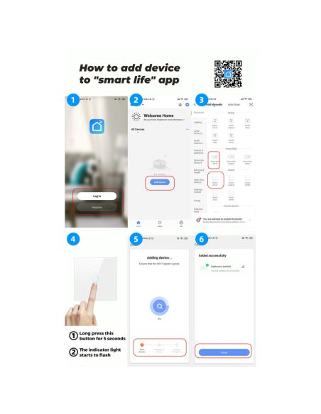 Wi-Fi Смарт Сензорен Ключтление за осветление с тъч стъклен панел