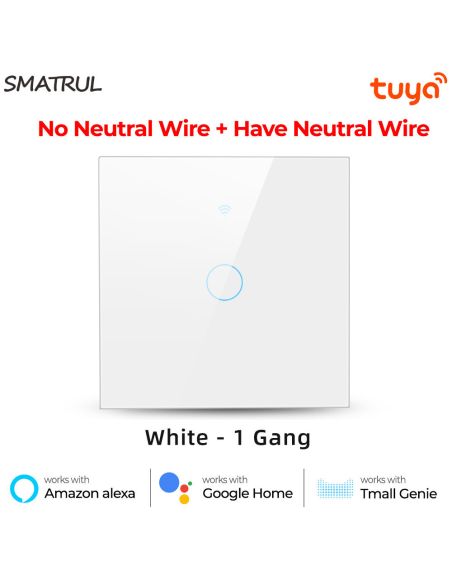 Wi-Fi Смарт Сензорен Ключтление за осветление с тъч стъклен панел
