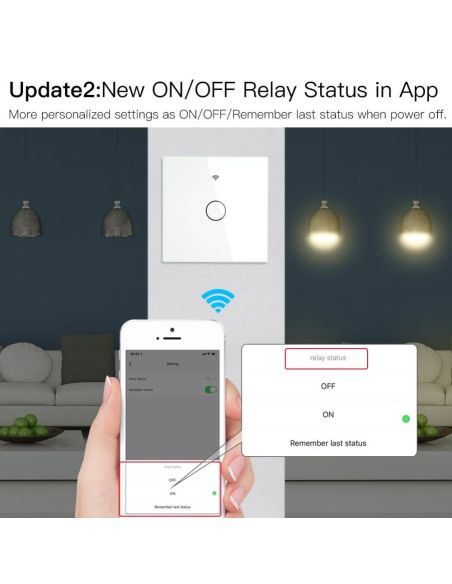 Wi-Fi Смарт Сензорен Ключтление за осветление с тъч стъклен панел