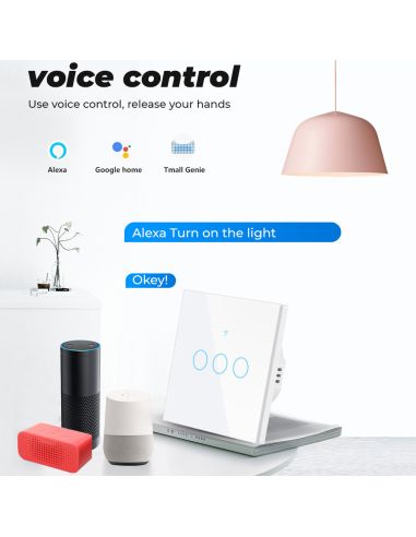Wi-Fi Смарт Сензорен Ключтление за осветление с тъч стъклен панел