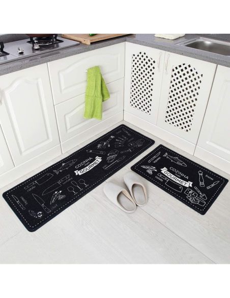 Пътека за кухня от 2 части 40*60см + 40*120см - модел COZINHA GOURMET