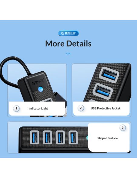 4-портов USB HUB 3.0 с Висока Скорост 5Gbps