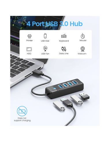 4-портов USB HUB 3.0 с Висока Скорост 5Gbps