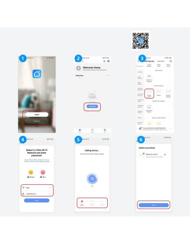 Смарт WiFi превключвател с 16A реле, смарт модул за осветление - двуканален