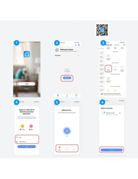 Смарт WiFi превключвател с 16A реле, смарт модул за осветление - двуканален