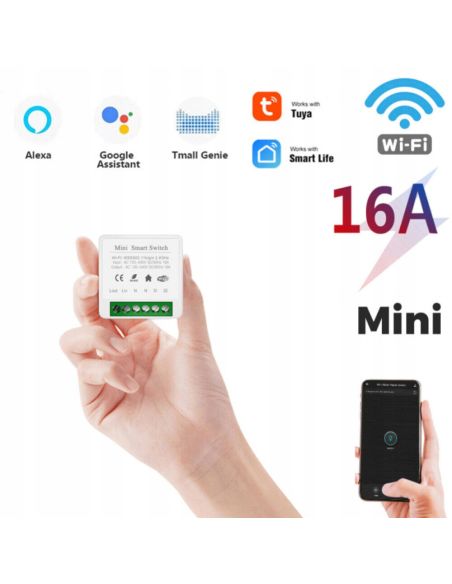 Смарт WiFi превключвател с 16A реле, смарт модул за осветление - двуканален