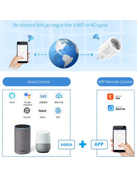 Смарт контакт WiFi 16A