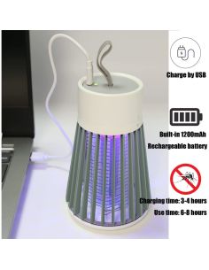 Безжична UV лампа срещи комари с батерия