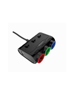 Автомобилен разклонител с 3 куплунга, USB и Волтметър 2
