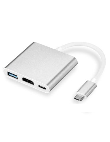 Конвертор адаптер от USB Type C към HDMI, USB 3.00 и Type