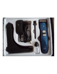Машинка за подстригване, Kemei, KM-2001,една приставка, червен и синьо 2