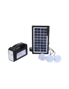 Мобилна соларна система GDLITE, 3 LED крушки, USB вход 2