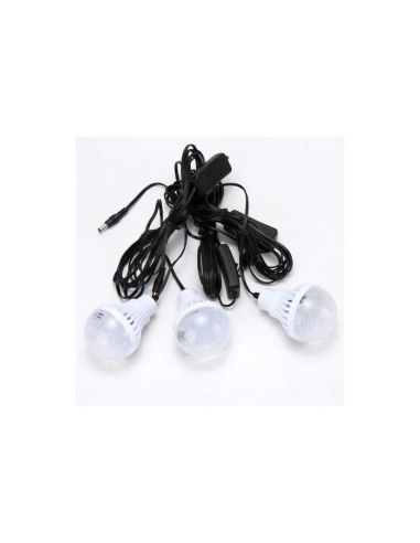 Мобилна соларна система GDLITE, 3 LED крушки, USB вход