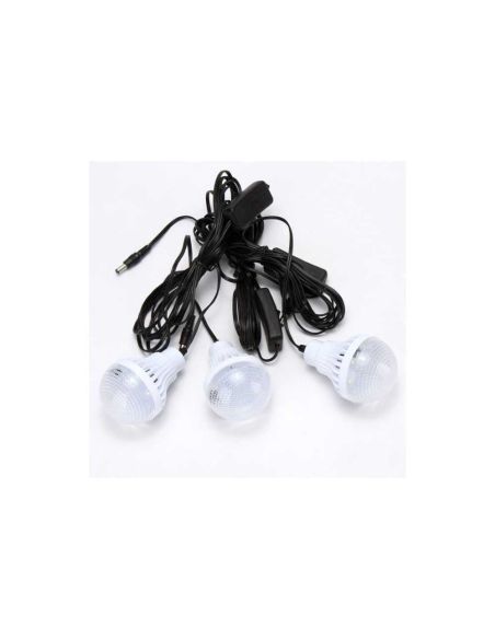 Мобилна соларна система GDLITE, 3 LED крушки, USB вход