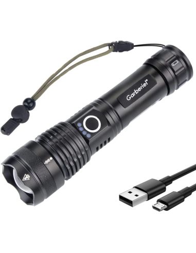 Мощен лед фенер 8000 лумен POLICE, USB, акумулаторен, зуум, водоустойчив