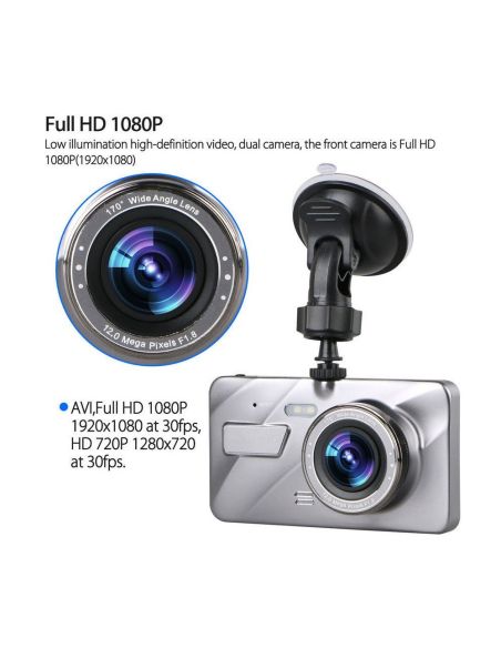 Видеорегистратор за кола с 2 камери FULL HD 1296P с камера за паркиране