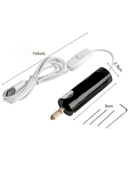 Мини електрическа дрелка с USB кабел