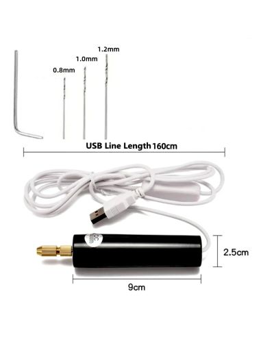 Мини електрическа дрелка с USB кабел