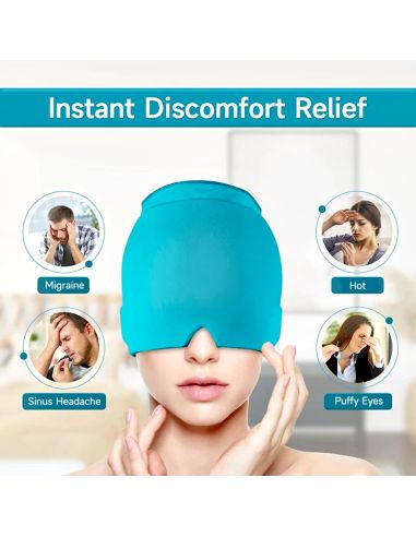 Маска с гел за облекчаване на мигрена, напрежение и главоболие