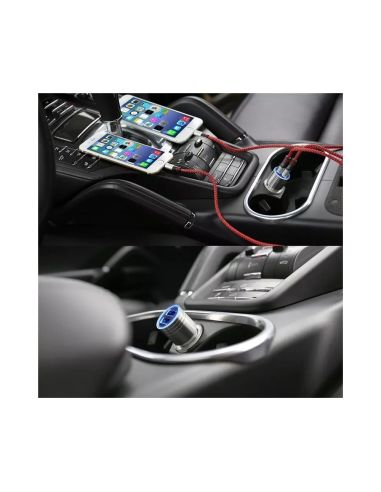 Зарядно за кола за бързо зареждане с 2 бр. USB