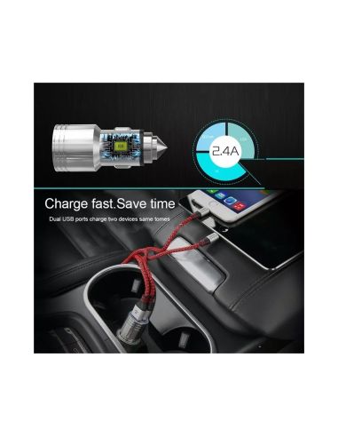 Зарядно за кола за бързо зареждане с 2 бр. USB