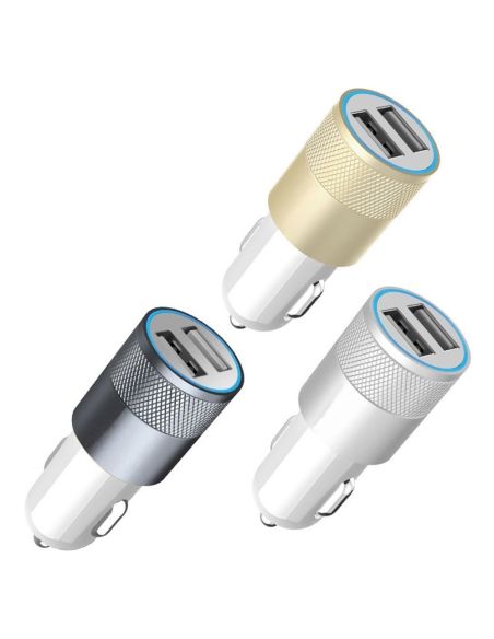 Разклонител за автомобилна запалка с 2 бр. USB за зареждане на мобилни устройства