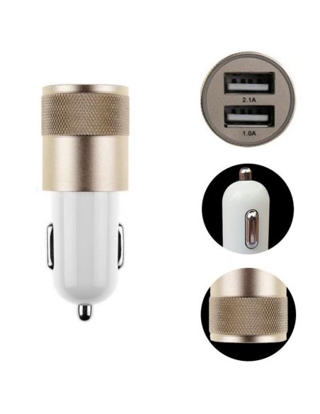 Разклонител за автомобилна запалка с 2 бр. USB за зареждане на мобилни устройства