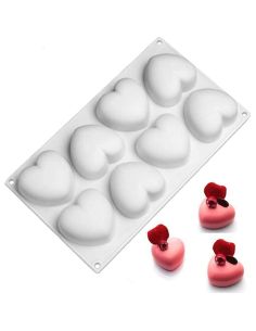 Силиконова форма за печене - сърчица 8 бр. 2