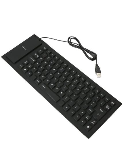 Водоустойчива сгъваема силиконова клавиатура-гумена с USB