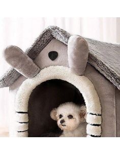 Меко котешко легло, зимна малка къщичка за кучета 2