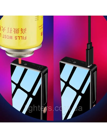 Електрическа импулсна запалка USB  турбо в подаръчна кутия