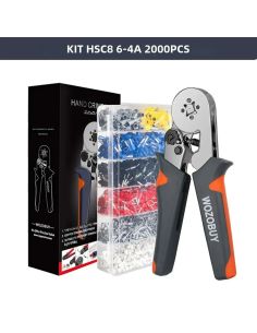 Клещи за кримпване шестоъгълни HSC8 6-6A с 800 броя накрайници